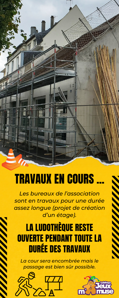 Visuel d'information sur travaux cours et bâtiment
