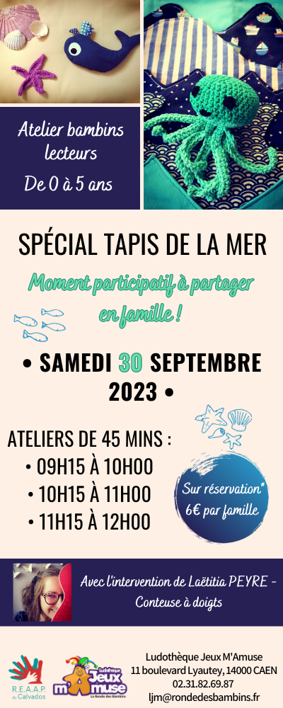 Visuel atelier tapis à histoires de la mer